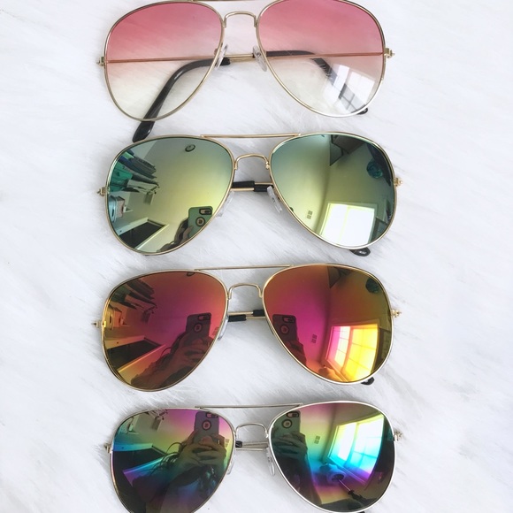 Mirror Aviator Sunglasses - Picture 2 of 4